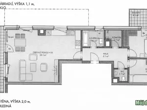 Pronájem bytu 4+kk, Praha - Prosek, Čakovická, 83 m2