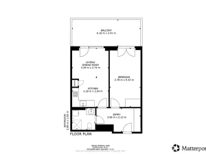 Pronájem bytu 2+kk, Praha - Řeporyje, Haenkeho, 47 m2