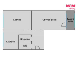 Prodej bytu 2+1, Karviná - Mizerov, Čajkovského, 50 m2