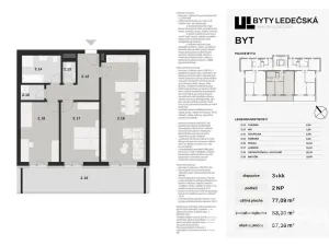 Prodej bytu 3+kk, Havlíčkův Brod, 77 m2