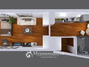Pronájem bytu 1+1, Znojmo, Mariánské náměstí, 36 m2