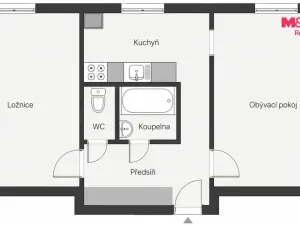 Prodej bytu 2+1, Rotava, Sídliště, 53 m2