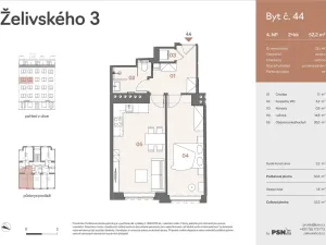 Prodej bytu 2+kk, Praha, Jana Želivského, 47 m2