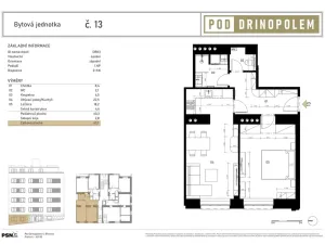 Prodej bytu 2+kk, Praha, Pod Drinopolem, 56 m2