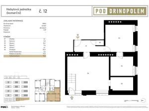 Prodej obchodního prostoru, Praha, Pod Drinopolem, 67 m2