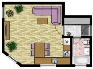 Pronájem bytu 1+kk, Praha - Lochkov, Cementářská, 43 m2