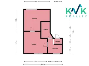 Pronájem bytu 2+1, Božičany, 48 m2