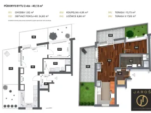 Pronájem bytu 2+kk, Praha - Záběhlice, Harlacherova, 40 m2