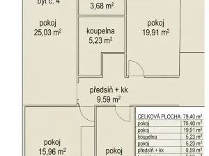 Prodej bytu 3+kk, Praha - Libeň, Heydukova, 80 m2