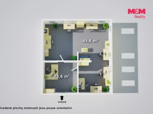 Pronájem kanceláře, Ústí nad Labem - Klíše, V Zahrádkách, 63 m2