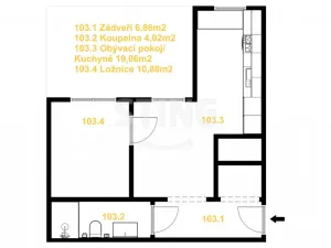 Prodej bytu 2+kk, Žďár nad Sázavou, Nádražní, 41 m2