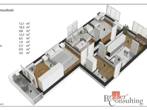 Prodej bytu 3+1, Pardubice - Bílé Předměstí, Na Drážce, 72 m2