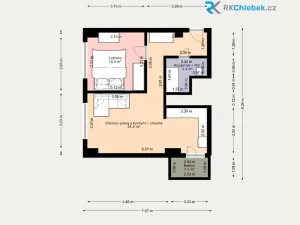 Pronájem bytu 2+kk, Frýdek-Místek - Místek, Bezručova, 42 m2