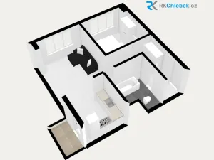 Pronájem bytu 2+kk, Frýdek-Místek - Místek, Bezručova, 42 m2