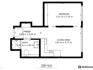 Pronájem bytu 2+kk, Praha - Smíchov, Plzeňská, 26 m2
