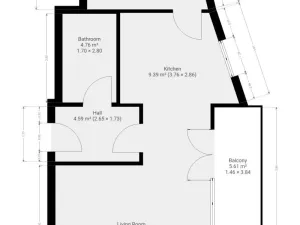 Pronájem bytu 2+kk, Praha - Vysočany, Gerstelova, 55 m2