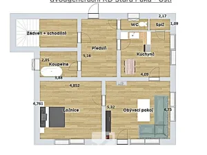 Prodej rodinného domu, Stará Paka - Ústí, 300 m2