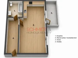 Prodej bytu 1+kk, Hustopeče, Gen. Peřiny, 38 m2