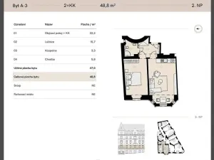 Pronájem bytu 2+kk, Praha - Nové Město, Na Zderaze, 49 m2
