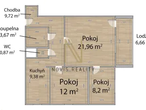 Pronájem bytu 3+1, Plzeň, Sokolovská, 73 m2
