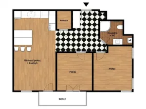 Prodej bytu 3+kk, Vochov, 66 m2