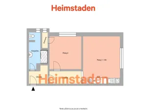 Pronájem bytu 2+kk, Ostrava - Michálkovice, Pavelská, 47 m2
