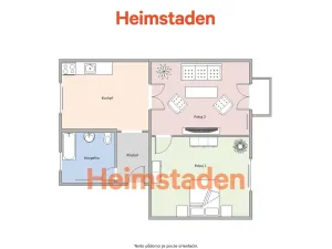 Pronájem bytu 2+1, Ostrava - Poruba, Skautská, 48 m2