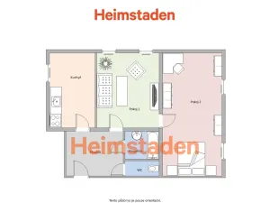 Pronájem bytu 2+1, Ostrava - Poruba, Gustava Klimenta, 60 m2