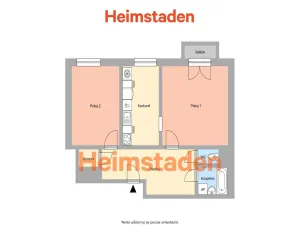 Pronájem bytu 2+1, Ostrava - Poruba, Opavská, 54 m2