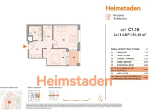 Pronájem bytu 2+1, Praha - Holešovice, U Pergamenky, 55 m2