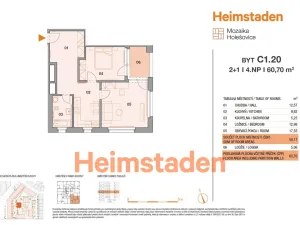 Pronájem bytu 2+1, Praha - Holešovice, U Pergamenky, 61 m2