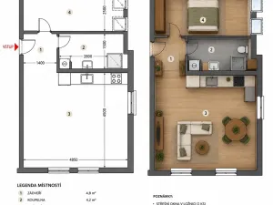 Pronájem bytu 2+kk, Uherský Brod, Kaunicova, 41 m2