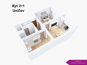 Prodej bytu 2+1, Uničov, Pionýrů, 58 m2