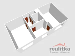 Pronájem bytu 2+1, Opava - Předměstí, Rooseveltova, 53 m2