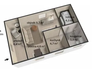Prodej chaty, Znojmo, 34 m2