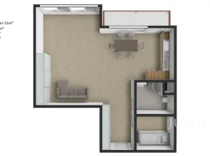 Prodej bytu 1+kk, Týnec nad Sázavou, Okružní, 37 m2