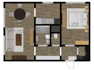 Prodej bytu 2+1, Praha - Kobylisy, Šimůnkova, 46 m2