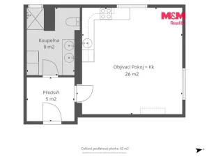 Prodej bytu 1+kk, Praha - Košíře, V břízkách, 38 m2