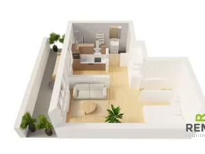 Pronájem bytu 1+kk, Zlín, Ševcovská, 33 m2
