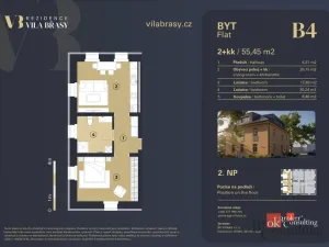 Prodej bytu 2+kk, Břasy, 56 m2
