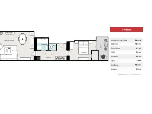 Pronájem bytu 2+kk, Praha - Nusle, K podjezdu, 55 m2