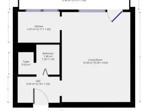Pronájem bytu 1+kk, Praha - Krč, Hurbanova, 26 m2