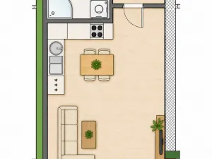 Prodej bytu 1+kk, Olomouc - Řepčín, Edvarda Beneše, 30 m2