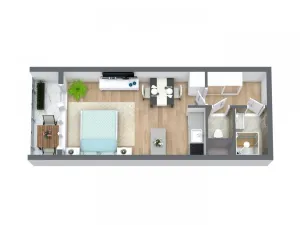 Pronájem bytu 1+kk, Ostrava - Zábřeh, Čujkovova, 28 m2