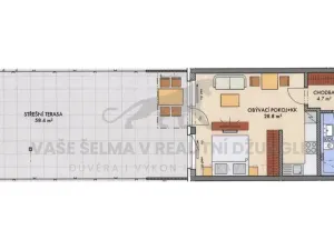 Prodej bytu 2+kk, Praha - Dolní Měcholupy, Honzíkova, 41 m2