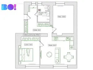 Prodej bytu 3+kk, Ostrava, Rodimcevova, 60 m2