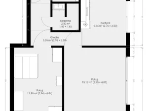 Pronájem bytu 2+1, Náměšť nad Oslavou, Zborovská, 48 m2