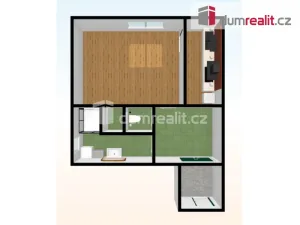 Pronájem bytu 1+kk, Praha - Nusle, V zálomu, 36 m2