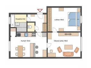 Pronájem bytu 2+1, Praha - Vršovice, Karpatská, 56 m2