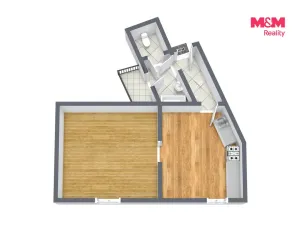 Prodej bytu 2+kk, Karlovy Vary - Drahovice, Mattoniho nábřeží, 45 m2